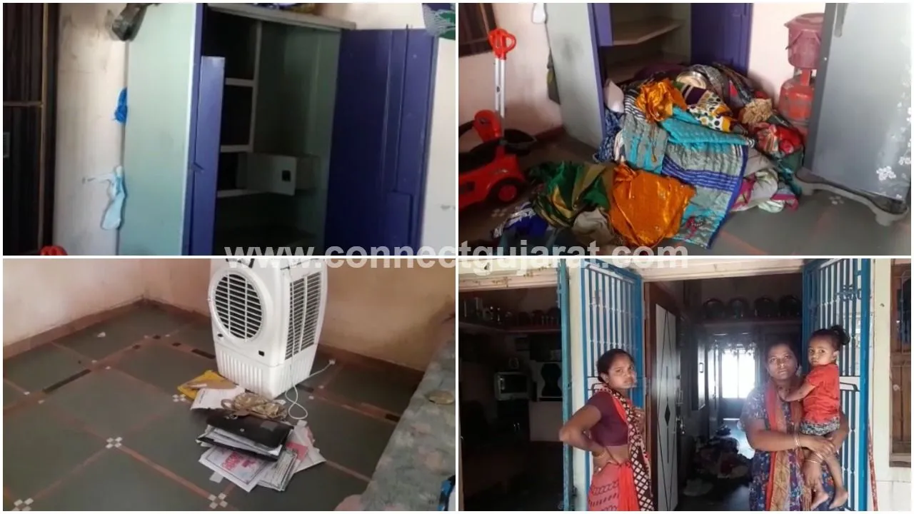 મોડાસાના નાંદીસણ ગામે મોડી રાત્રે એક મકાનમાં તસ્કરોએ કર્યા હાથ સાફ
