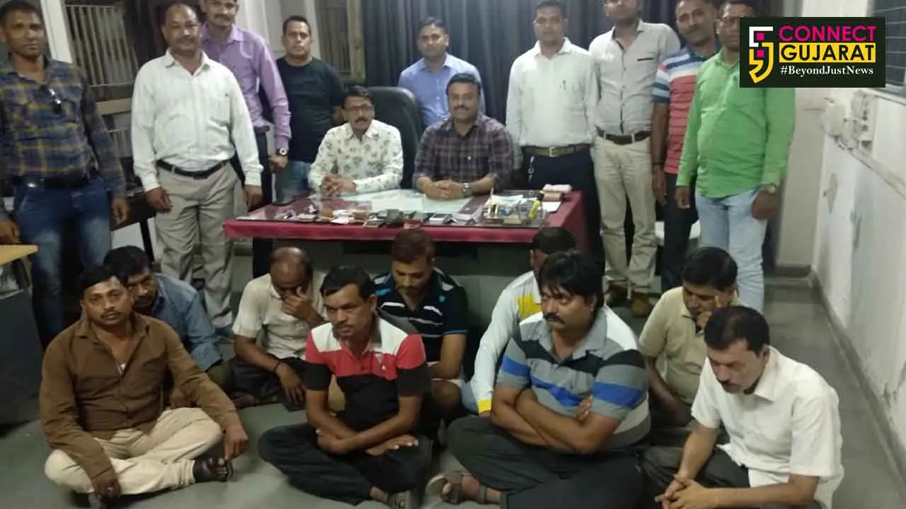 નર્મદા LCBએ ૯ ખાનદાની નબીરાઓને જુગાર રમતા ઝડપી પાડ્યા