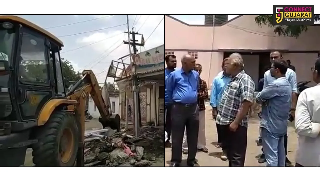 અંજારમાં ઐતિહાસિક જેસલ–તોરલ સમાધિ મંદિર પાસેના દબાણો દૂર કરાયા