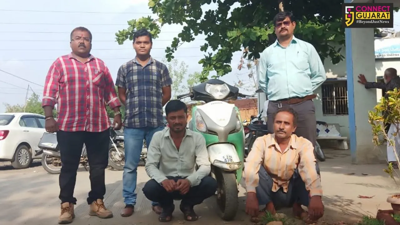 હોન્ડા એવીએટર સાથે શકમંદ હાલતમા બે ઇસમને ઝડપી પાડતી ભરૂચ પેરોલ ફર્લો સ્કોડ