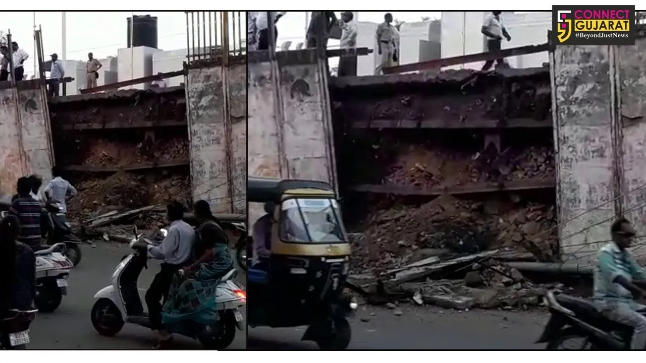 આખરે ભરૂચના કસક ગરનાળા નજીક્ની રેલ્વેની જર્જરીત દિવાલનું હાથ ધરાયું સમારકામ