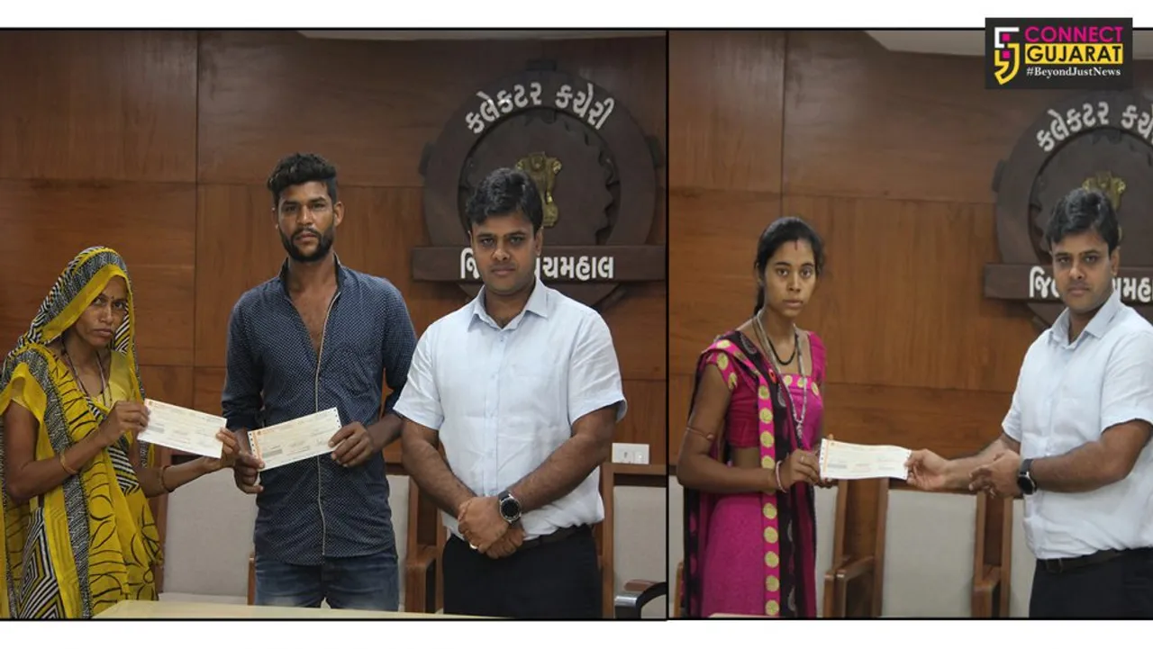 દિવ્યાંગ લગ્ન સહાય યોજના હેઠળ પંચમહાલ જિલ્લાના ૧૦ દિવ્યાંગોને કલેક્ટરના વરદ હસ્તે ચેક અર્પણ