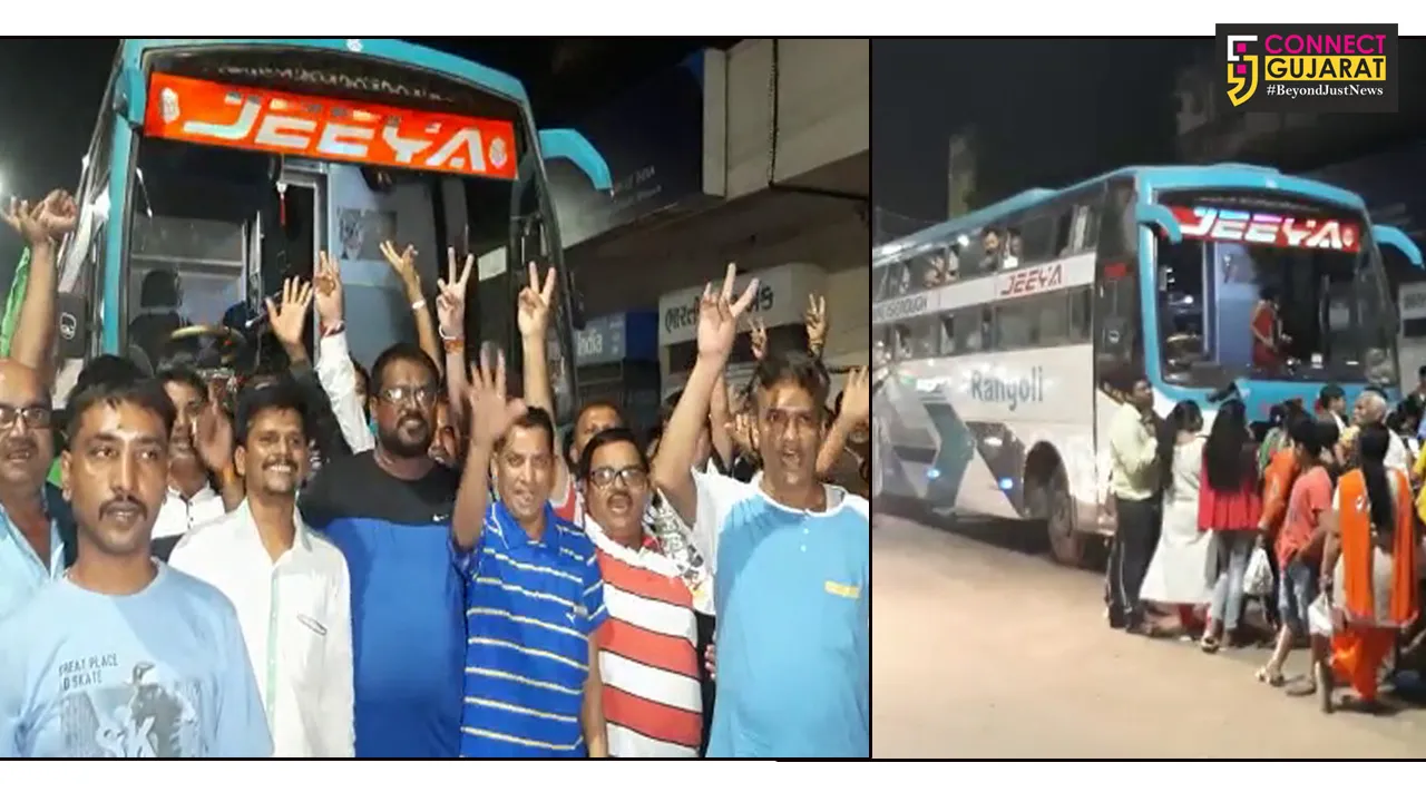 ભમભમ ભોલેના નાંદા સાથે અમરનાથ યાત્રાએ જવા ભરૂચથી ભકતો થયા રવાના