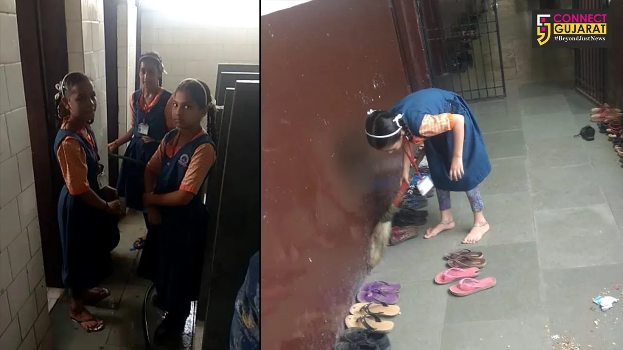 સુરત વરાછા ખાતે મનપાની શિક્ષણ સમિતિની શાળામાં વિદ્યાર્થિનીઓ પાસે ટોયલેટ સાફ કરાવાતા વિવાદ