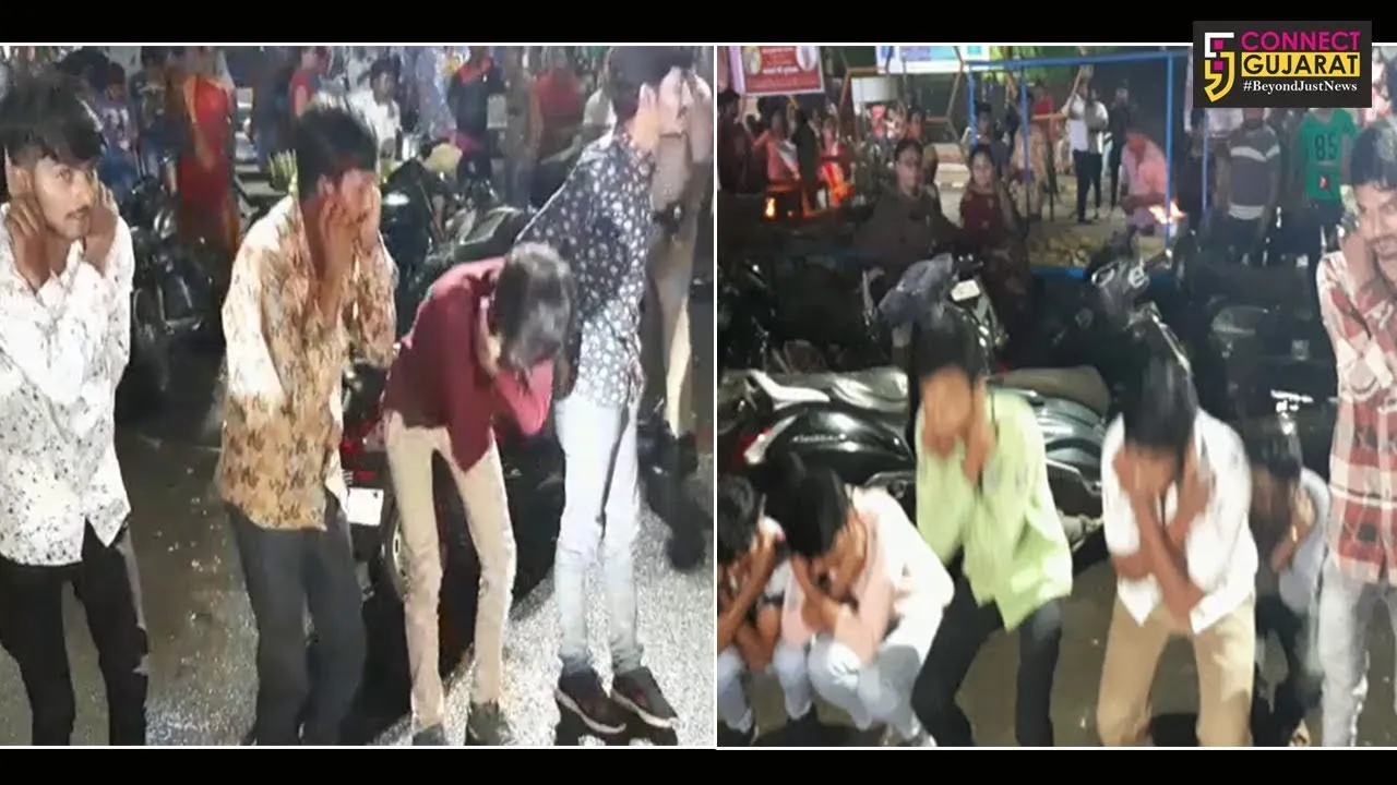 રાજકોટ પોલીસે નબીરાઓને કરાવ્યું કાયદાનું ભાન, જાહેરમાં કરાવી ઉઠબેસ