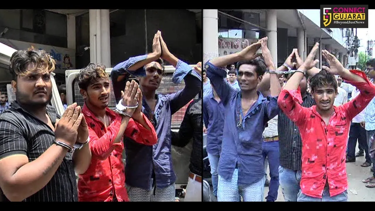 રાજકોટ પોલીસનું ગુનાખોરી ડામવાનું અનોખું શસ્ત્ર, જાહેરમાં હત્યા તો જાહેરમાં સરભરા