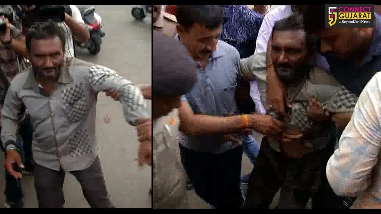 રાજકોટ એસપી કચેરીએ અરજદાર ઝેરી દવા પી આત્મવિલોપન કરે તે પહેલા જ પોલીસે કરી અટકાયત