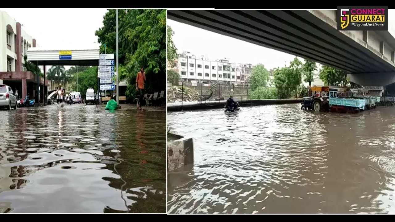 સુરત 3 દિવસથી મેઘરાજાની ધમાકેદાર બેટિંગ: સિવિલ હોસ્પિટલના કેમ્પસમાં ભરાયું પાણી