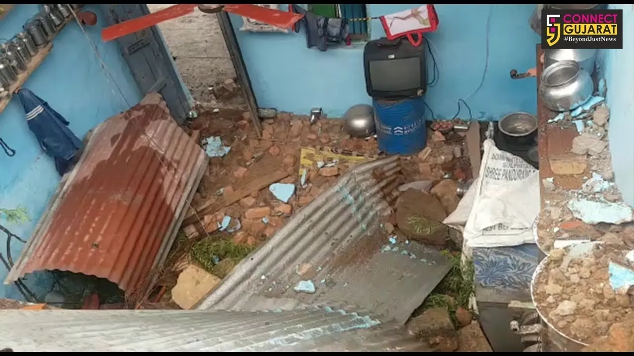 જેતપુર ભારે વરસાદના કારણે મકાનની દીવાલ ધરસાઈ:૧નું મોત