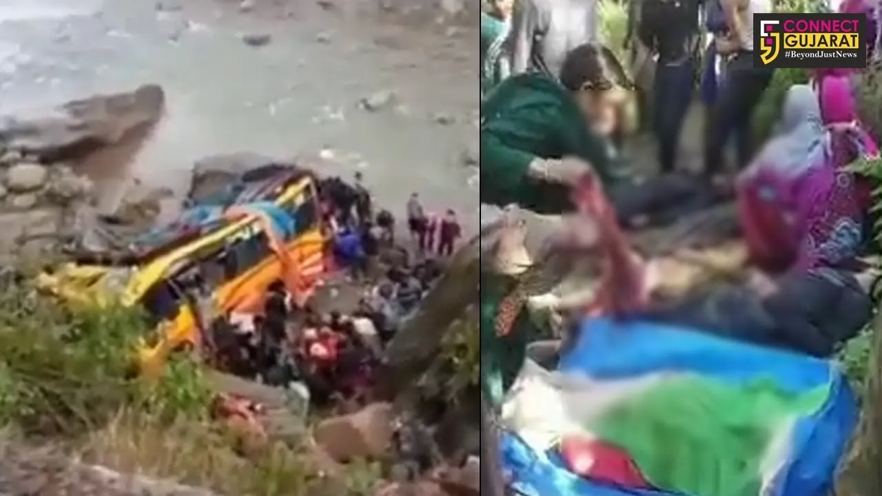 જમ્મુ કશ્મીર માં ભયાનક હાદસો : બસ ખીણમાં પડતાં 30 થી વધુના મોત