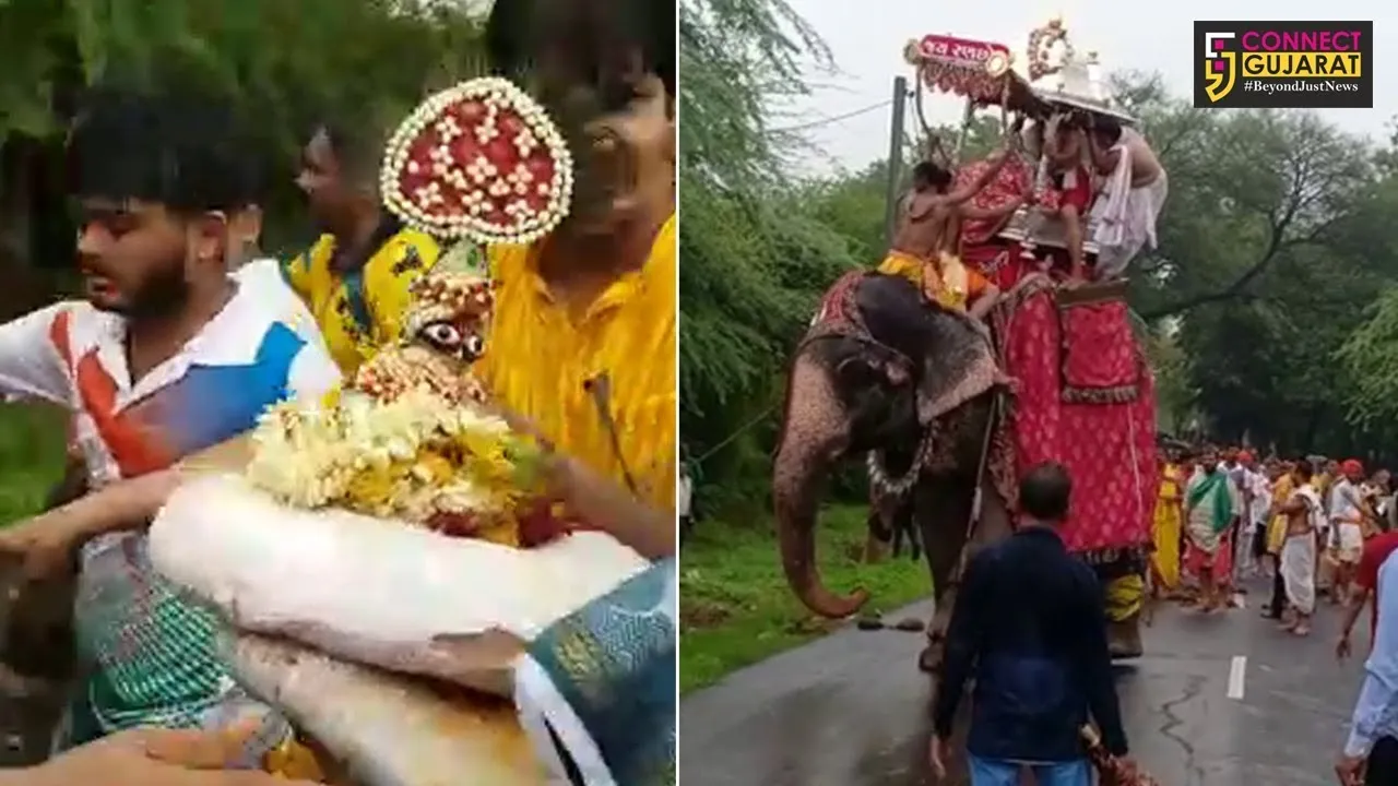 હાથી બન્યો ગાંડો : ડાકોર જગન્નાથ યાત્રામાં મચી દોડધામ