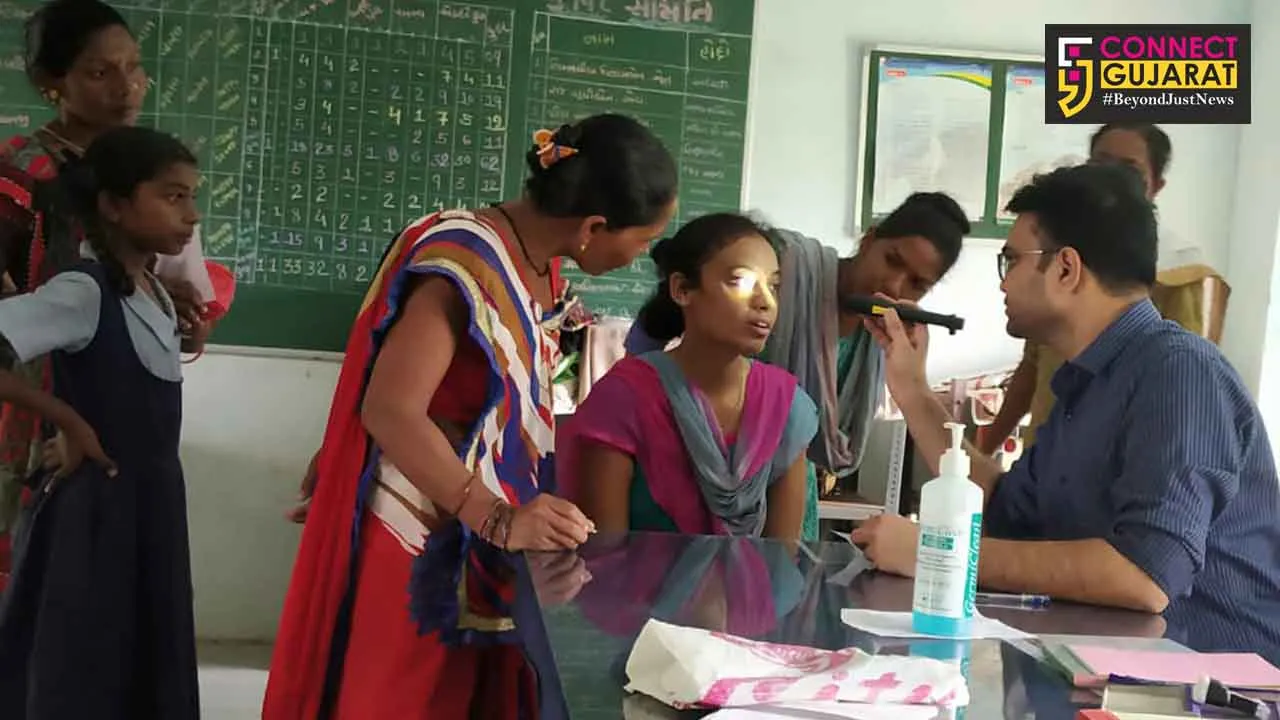 ગ્રાસીમ કંપનીએ યોજ્યો સલાદરા ગામે નેત્ર નિદાન કેમ્પ