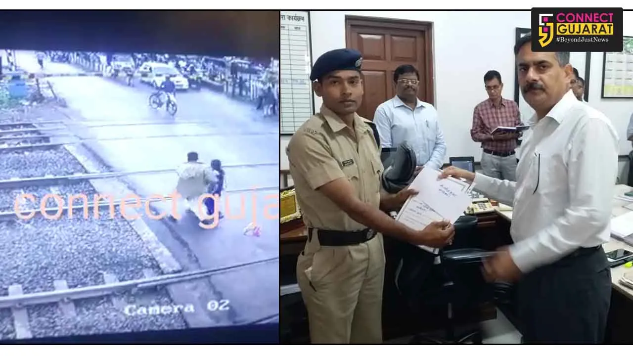 અંકલેશ્વર : આર.પી.એફના જવાને કીમ ફાટક પર 2 મહિલા બચવાતો વિડીયો વાયરલ