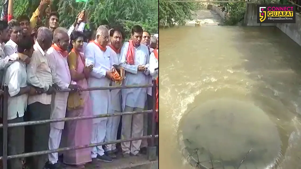 બનાસકાંઠા : નર્મદાના નીર પહોંચ્યા દાંતીવાડા ડેમ, સાંસદ સહિત ખેડૂતોએ કર્યા નીરના વધામણાં