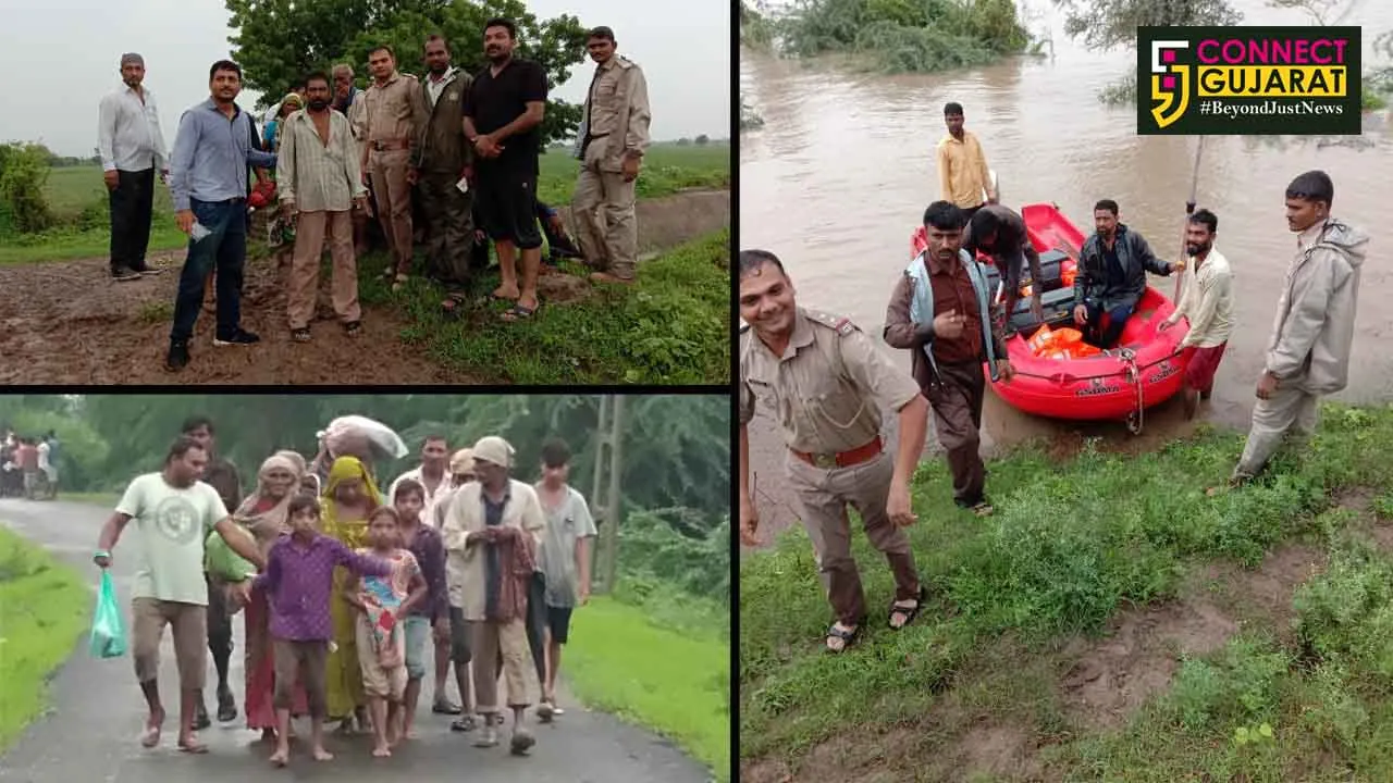 આમોદ પોલીસ અને નગરપાલિકાના કર્મચારીઓ દ્વારા રેસ્ક્યુ કરી ધસમસતા પાણી માંથી ડુબતા યુવાનને બચાવાયો
