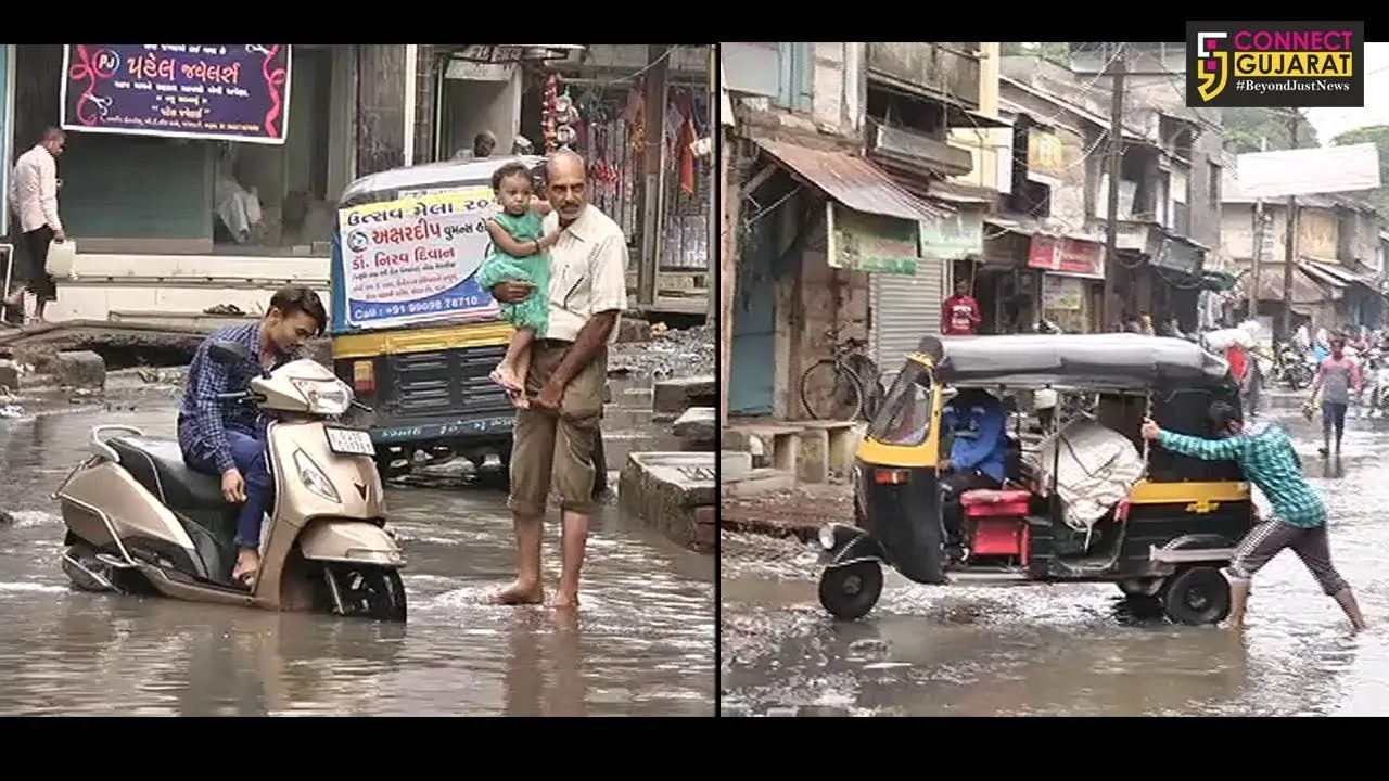 ભાંગ્યું ભાંગ્યું તોય ભરુચ નહિ પણ હવે રસ્તા પર ખાડા એટ્લે ભરુચ