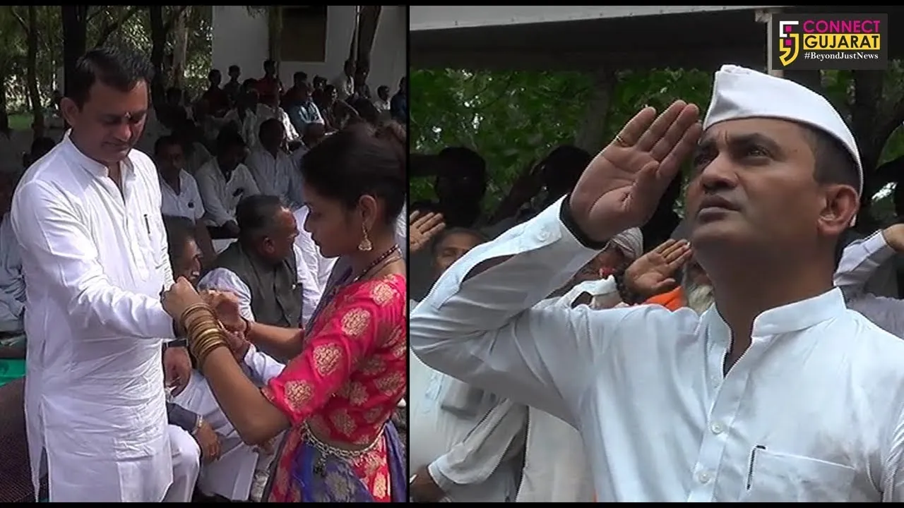 અમરેલીના સરંભડા ખાતે નેતા વિપક્ષ ધાનાણીના હસ્તે કરાયું ધ્વજ વંદન