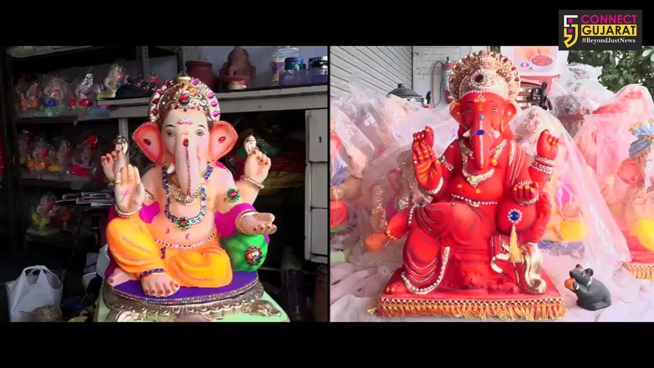 અમદાવાદમાં કંઈક અનોખા ઇકો ફ્રેન્ડલી ગજાનંદ અને તેના મૂર્તિ કલાકાર