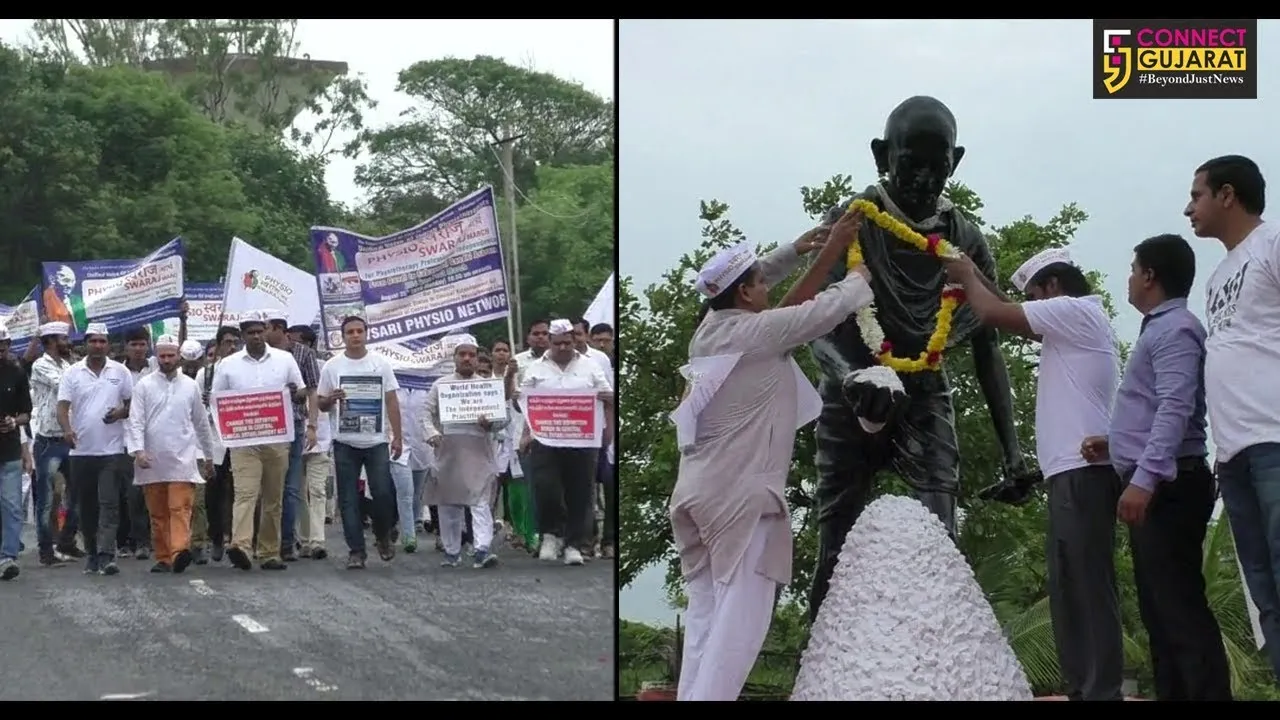 નવસારી :  ઇન્ડિયન મેડીકલ બિલ સામે ફીઝીયોથેરાપીસ્ટોની દાંડીકુચ