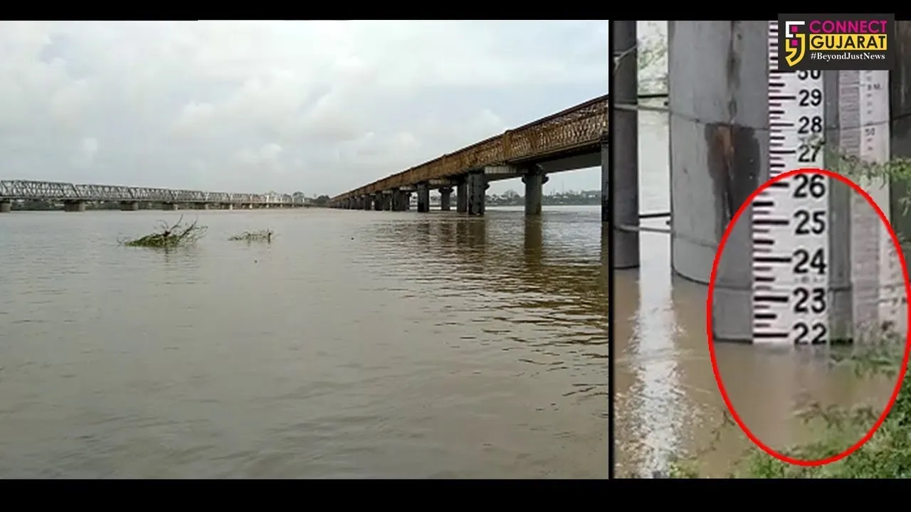 ભરૂચ : નર્મદા નદીની સપાટી 21.25 ફૂટ : કાંઠા વિસ્તારોને એલર્ટ કરાયાં