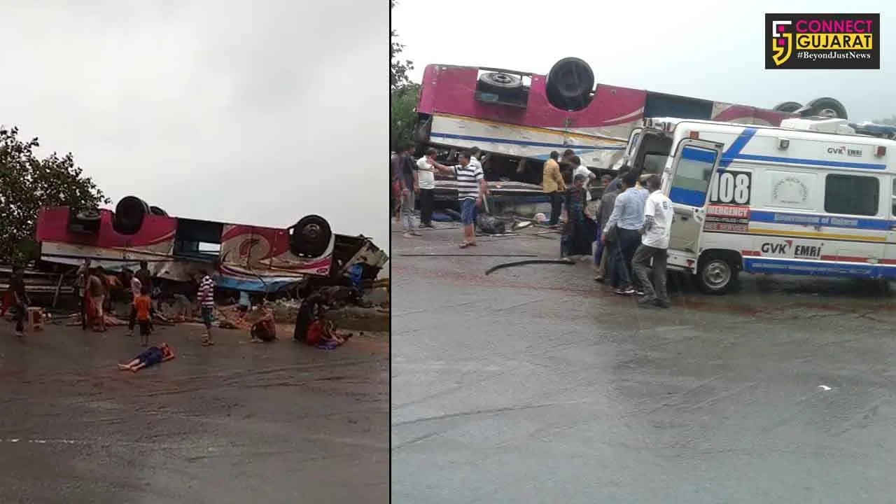 બનાસકાંઠા : અંબાજીના ત્રિશુલીયા ઘાટ પાસે લકઝરી પલ્ટી : 20થી વધુના મોતની આશંકા