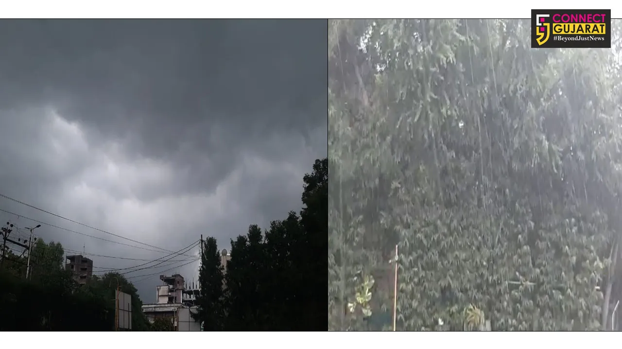 ભરૂચમાં સંધ્યાકાળના સમયે વાવાઝોડા સાથે મુશળધાર વરસાદ