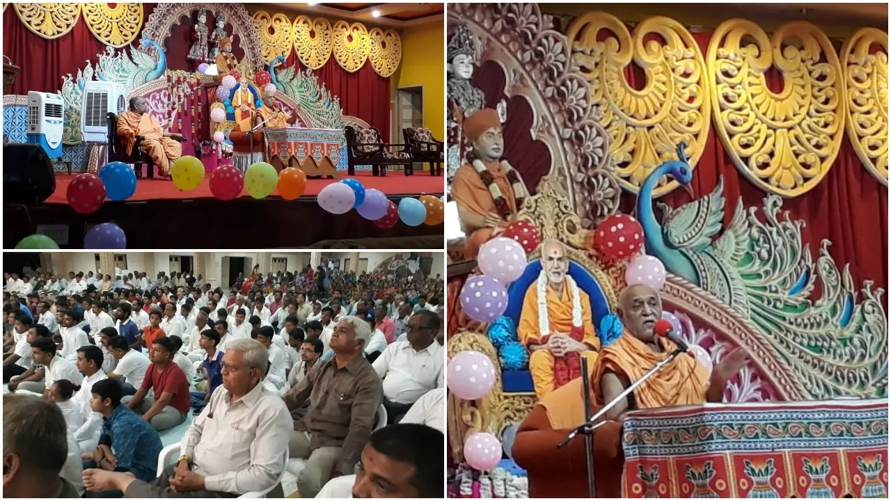 ભરૂચ : જંબુસરના BAPS સ્વામિનારાયણ મંદિર ખાતે મહંત સ્વામી મહારાજની જન્મજયંતી ઉજવાઈ