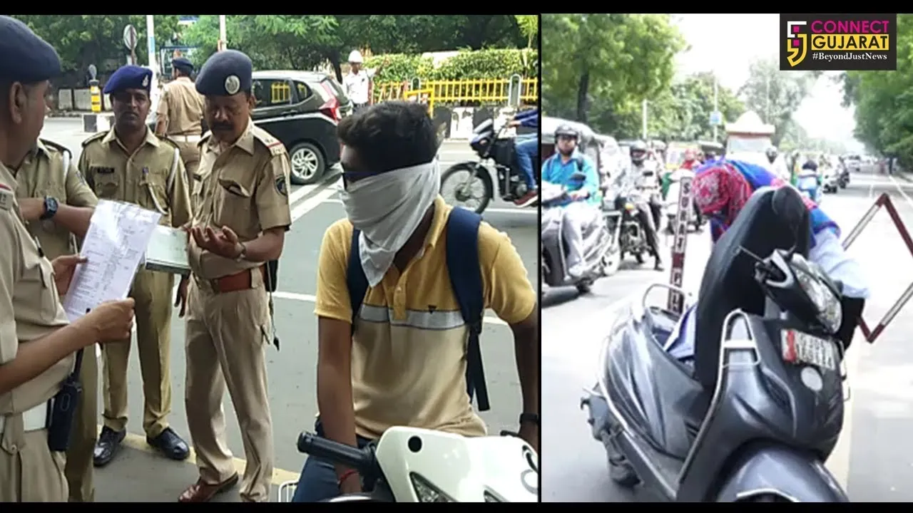 સુરત : હેલ્મેટ વિનાના વાહનચાલકો પાસેથી વસુલાયો 500 રૂપિયાનો દંડ