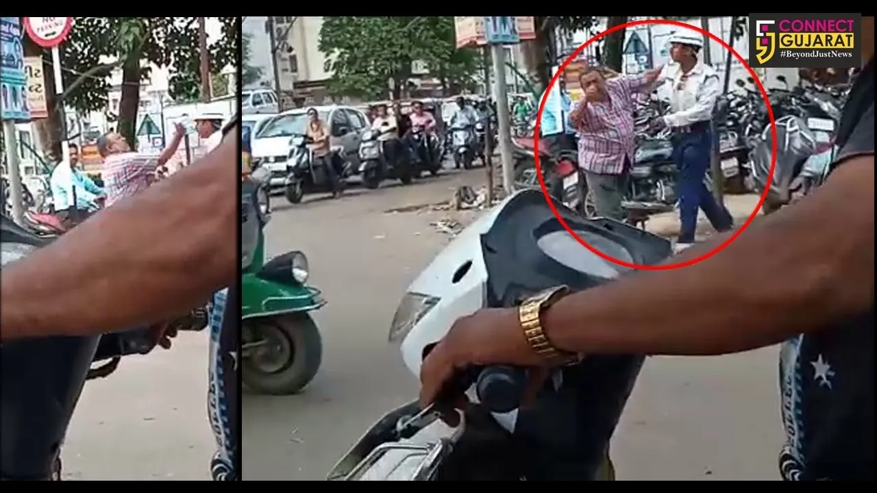 રાજકોટ : ટ્રાફિક વોર્ડનનો વાહનચાલક સાથે દાદાગીરીનો વીડીયો વાઇરલ