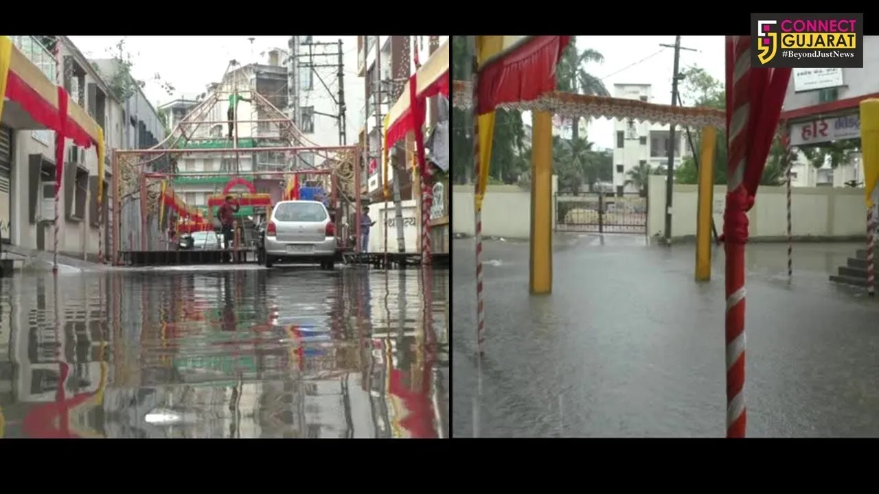 જામનગર : મેઘરાજા નવરાત્રીના રંગમાં પાડશે ભંગ, રવિવારે સવારથી વરસી રહયો છે વરસાદ