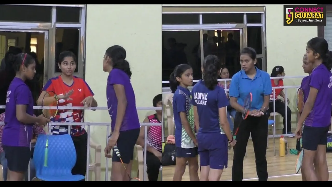 નવસારી : રાજયકક્ષાની બેડમિન્ટન સ્પર્ધામાં 220 ખેલાડીઓએ બતાવ્યું કૌવત