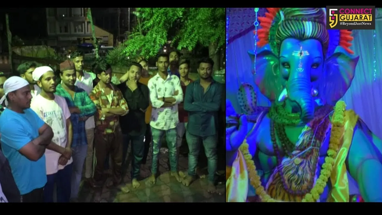 અંકલેશ્વર : ગણેશ મહોત્સવમાં કોમી એકતાની મિસાલ : હિંદુ - મુસ્લિમ યુવાનો કરે છે આરતી