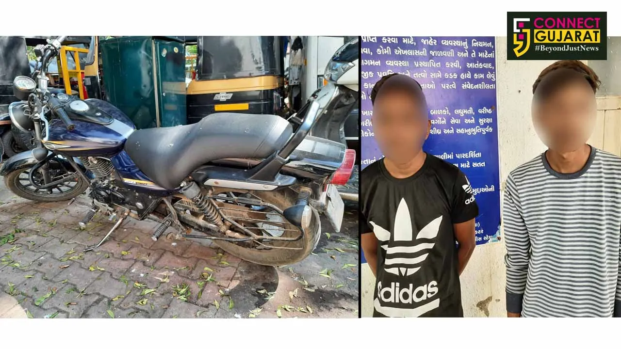 ભરૂચ : અંકલેશ્વરમાંથી ચોરી થયેલ બાઈક સાથે બે યુવકોને વડોદરા પોલીસે ઝડપ્યા