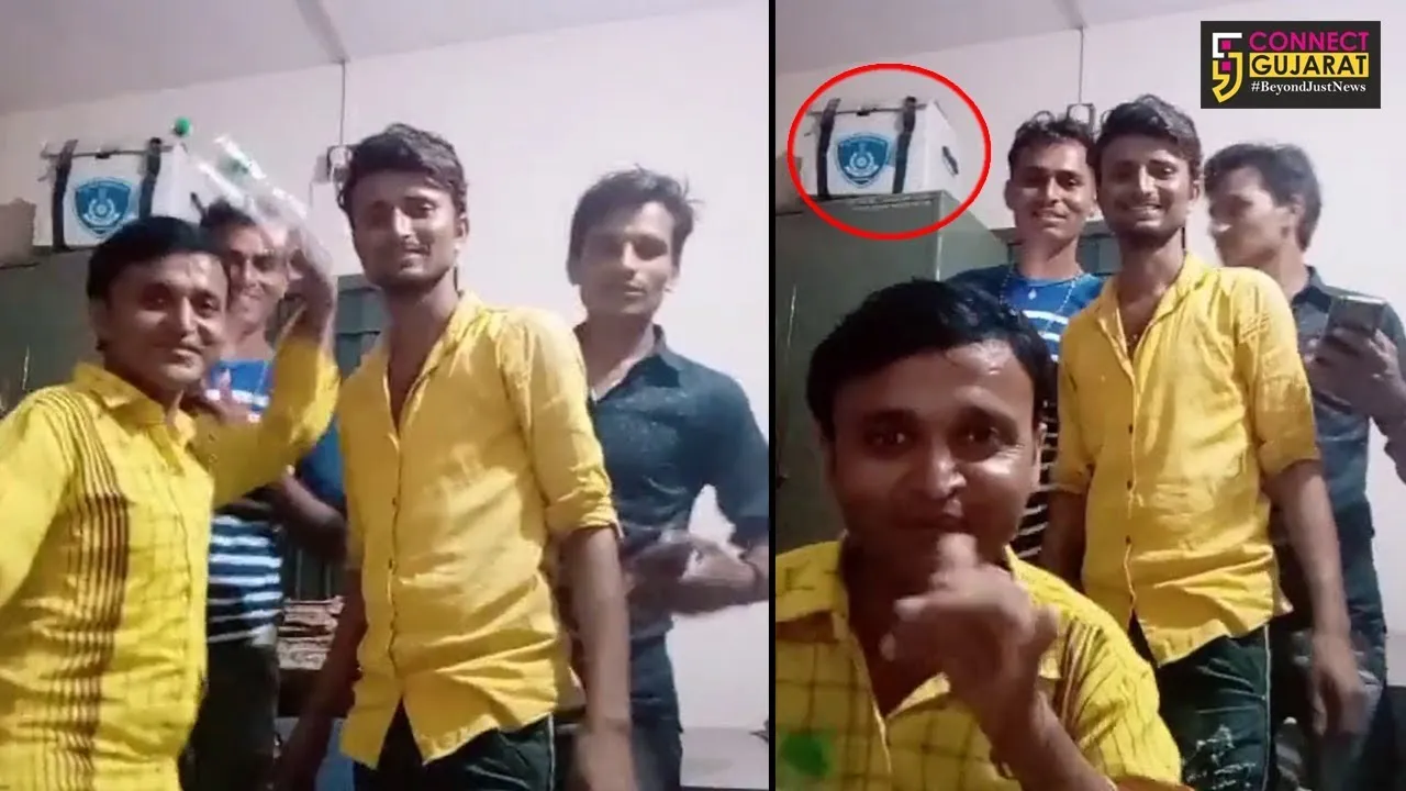 બનાસકાંઠા : આગથળા પોલીસ સ્ટેશનમાં જ ચાર યુવકોએ બનાવ્યો ટીકટોક વિડીયો