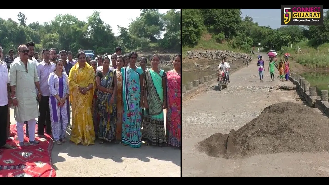 વલસાડ: પીઠા અને સારંગપુર ગામને જોડતા બ્રિજ મુદ્દે કોંગ્રેસ દ્વારા ઉપવાસ કરાતા અંતે કામ શરૂ