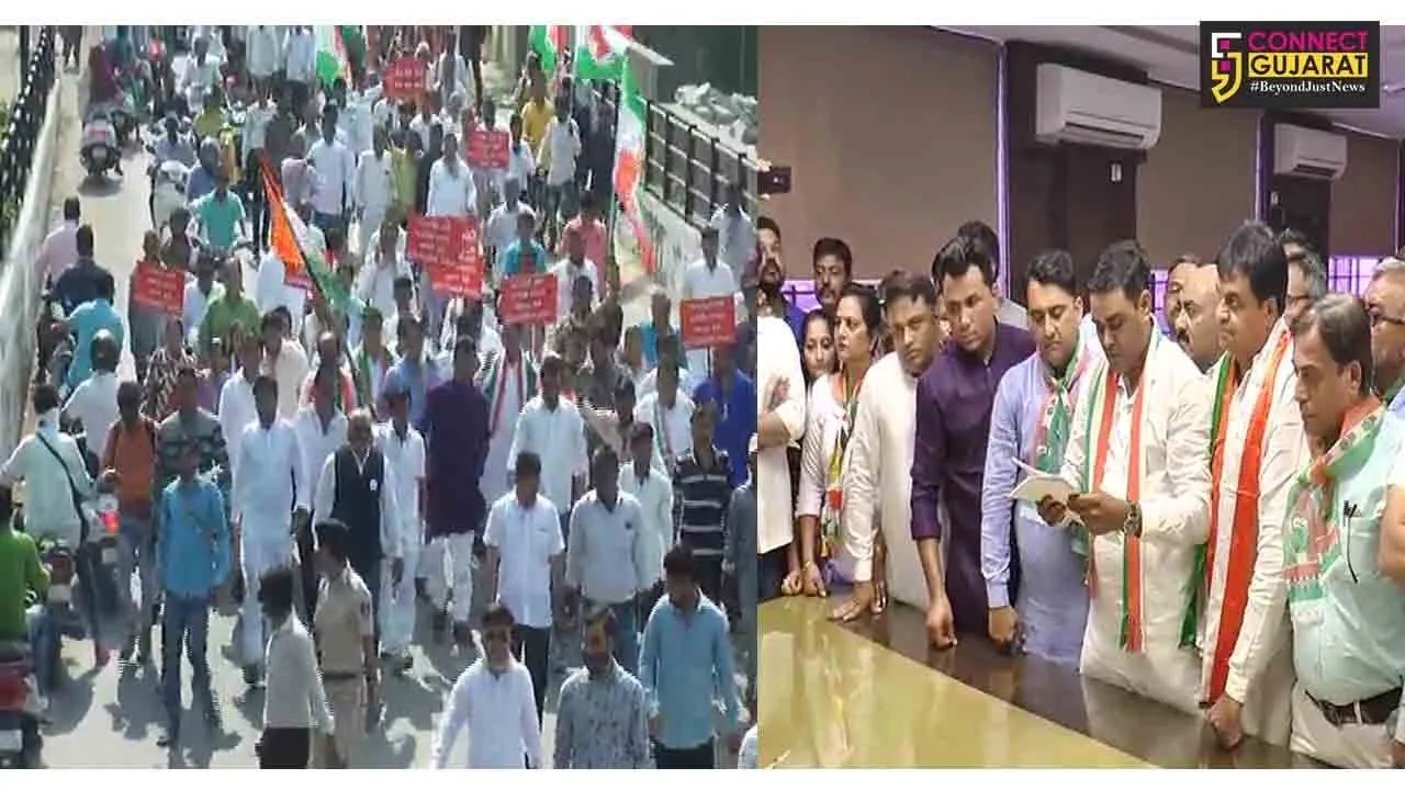 ભરૂચ : ખેડૂતો અને લોકોની સમસ્યાઓને વાચા આપવા કોંગ્રેસે કાઢી રેલી