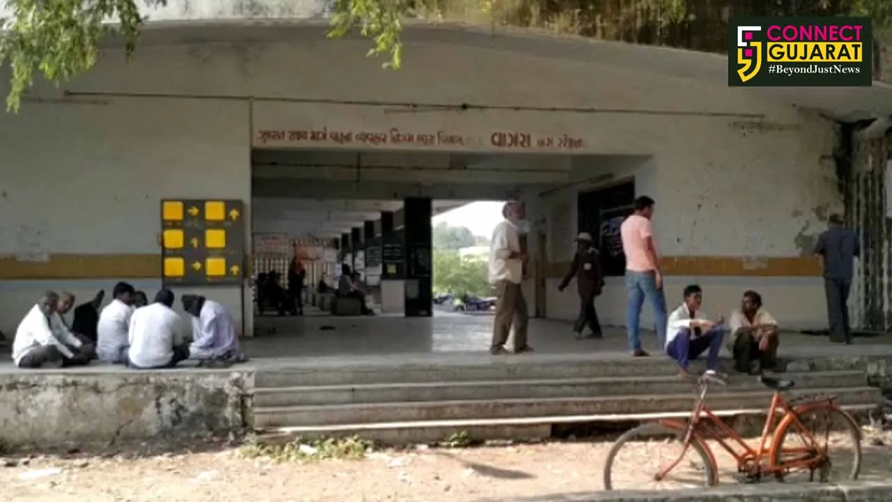 વાગરા: એસ.ટી ડેપોનો પીલર તુટતા મુસાફરોમાં ગભરાટ