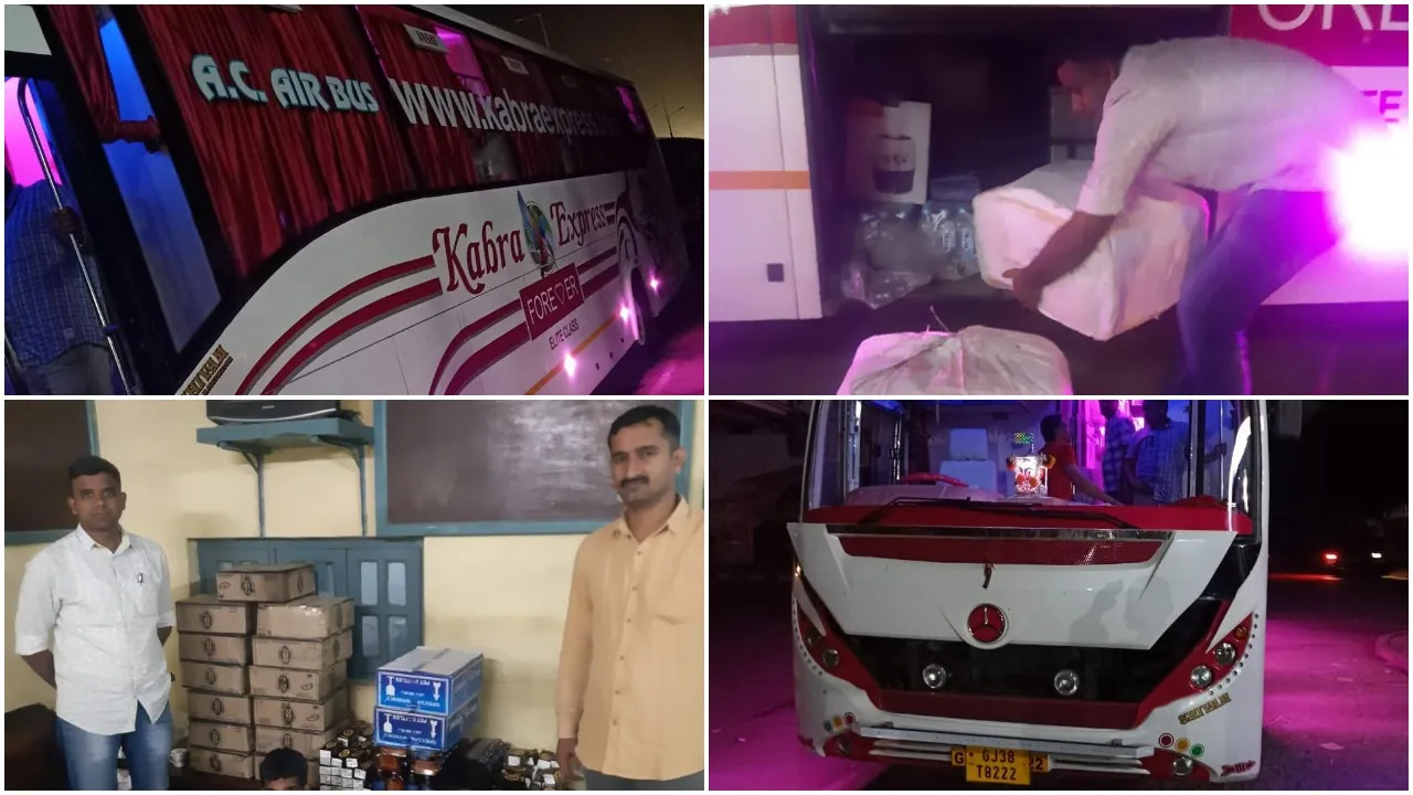 ભરૂચ : પાલેજ નજીક પુનાથી અમદાવાદ જતી બસમાંથી ઝડપાયો દારૂનો જથ્થો, 2 આરોપીની પોલીસે કરી ધરપકડ