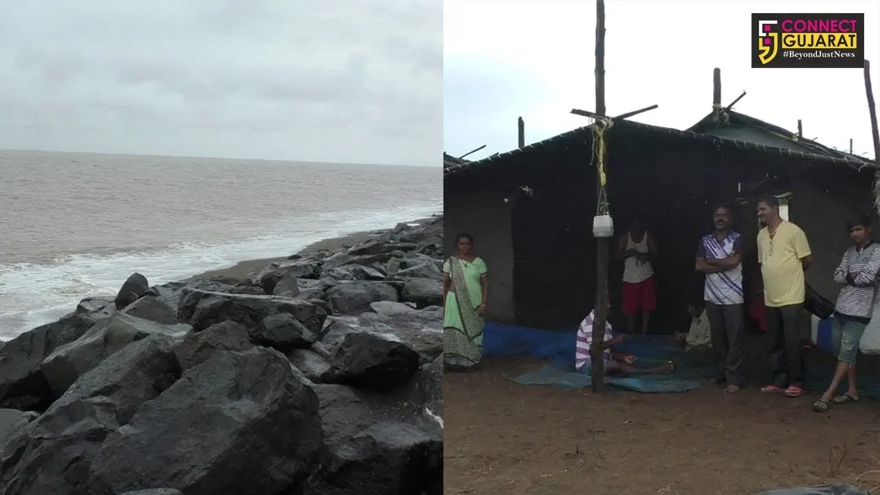 “મહા” વાવાઝોડાથી દરિયો બન્યો તોફાની, કાંઠા વિસ્તારોમાં ઉડયાં છાપરા