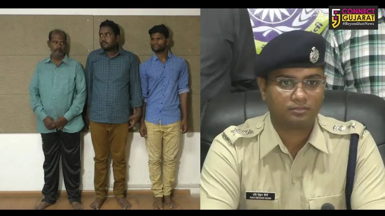 રાજકોટ : ઓઇલ ઢોળાય છે કહી વાહનોમાંથી ઉઠાંતરી કરતી ટોળકી ઝડપાઇ