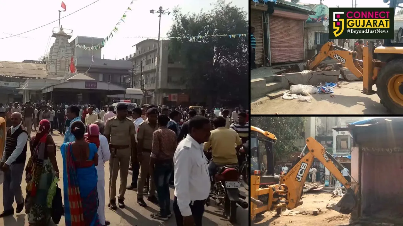 સાબરકાંઠા : ગેરકાયદેસર દબાણો પર વહીવટી તંત્રનો સપાટો, દબાણકર્તાઓમાં ફફડાટ