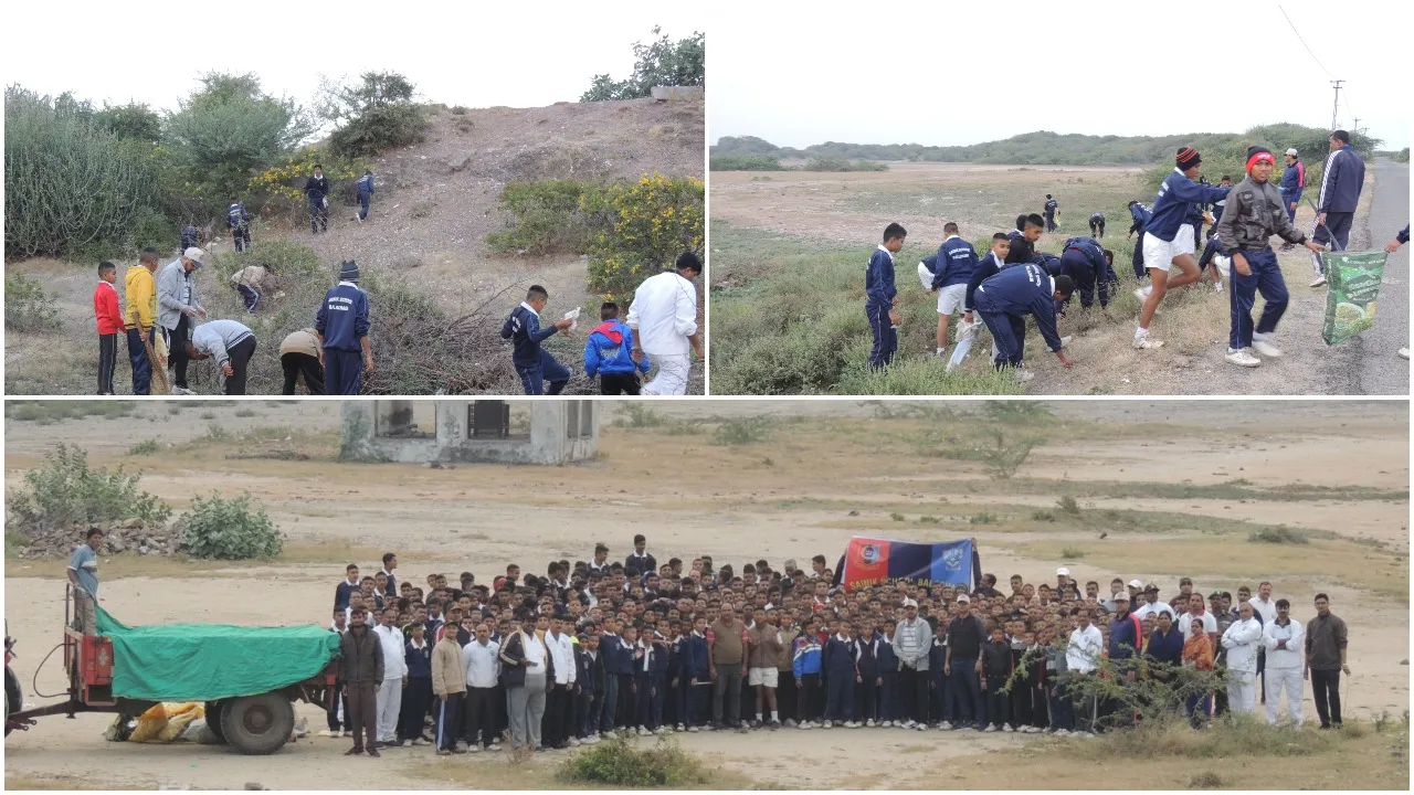 જામનગર : 300 કિલોથી વધુ પોલિથિન કરાયું એકઠું, બાલાચડી સૈનિક સ્કૂલ દ્વારા હાથ ધરાયું સફાઈ અભિયાન