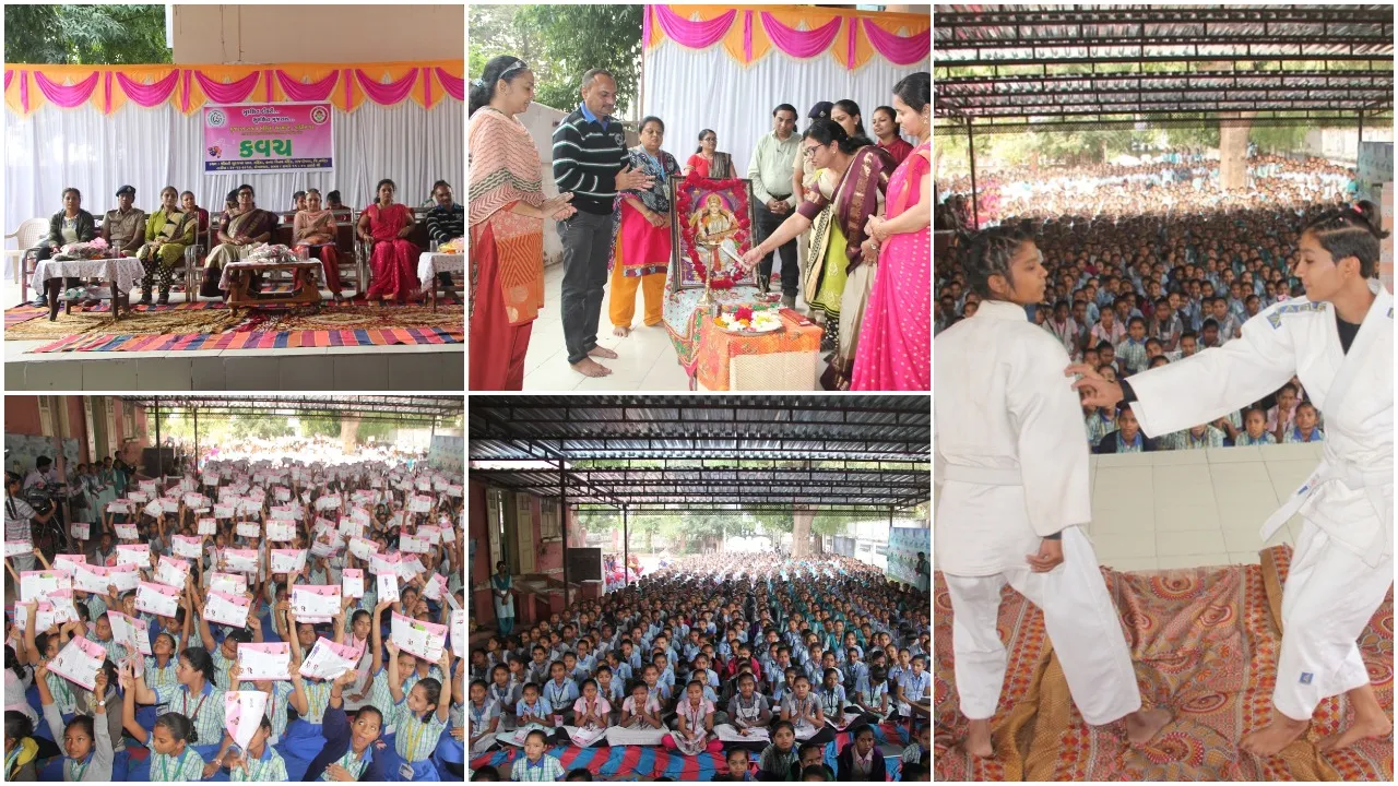 રાજપીપલા: શ્રીમતી સુરજબા આર.મહિડા કન્યા વિનય મંદિર ખાતે  “સેલ્ફ ડિફેન્સ” તેમજ “ ગુડ ટચ, બેડ ટચ” ક્વચની તાલીમી શિબીર યોજાઇ