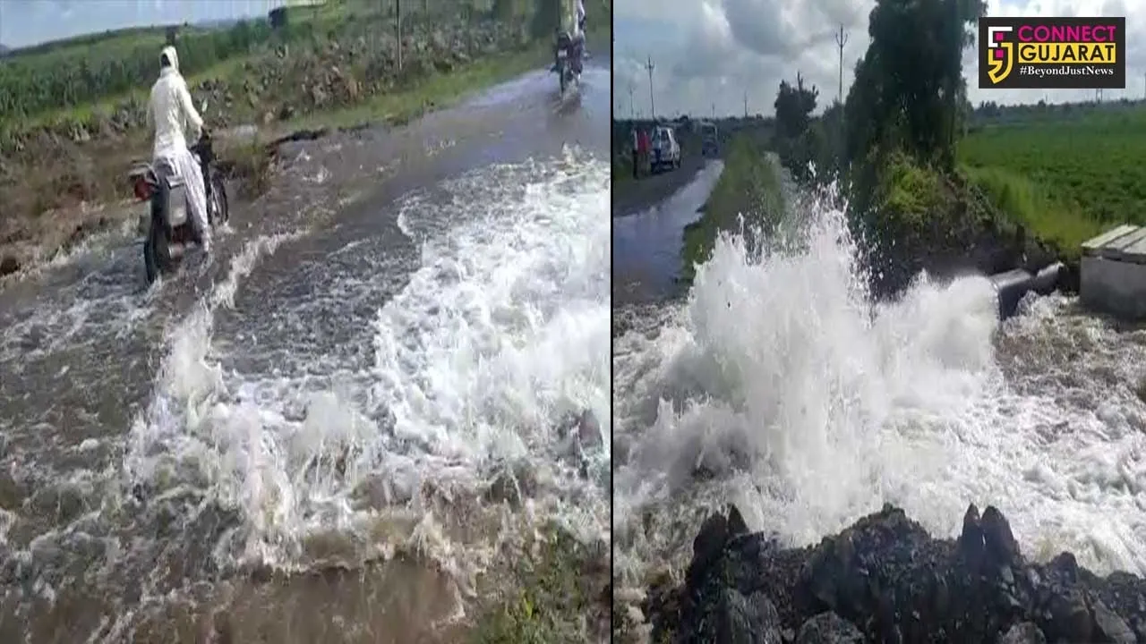 અમરેલી : ગુંદાળા નજીક નર્મદાની પાઇપલાઇનમાં ભંગાણ સર્જાતા ધોધ વછૂટ્યો, હજારો લિટર પાણીનો થયો વેડફાટ