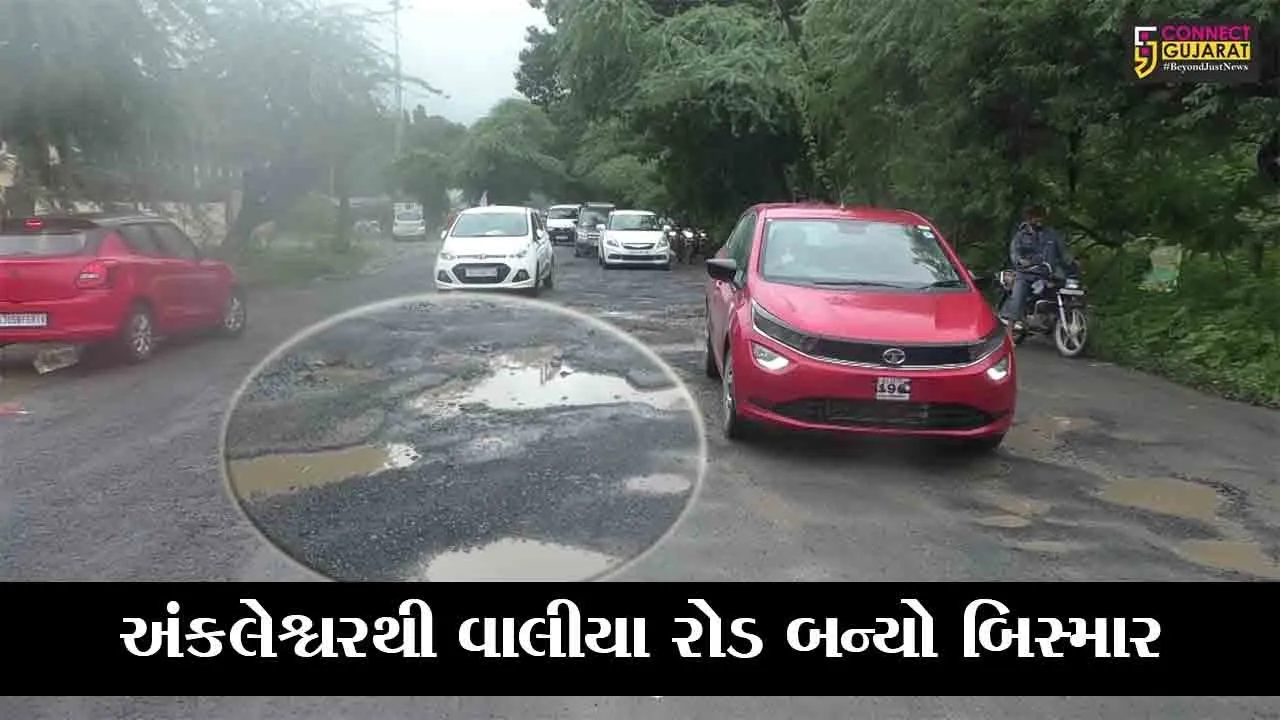 ભરૂચ : અંકલેશ્વરથી વાલિયાને જોડતો માર્ગ વરસાદમાં ધોવાયો, વાહનચાલકો પરેશાન