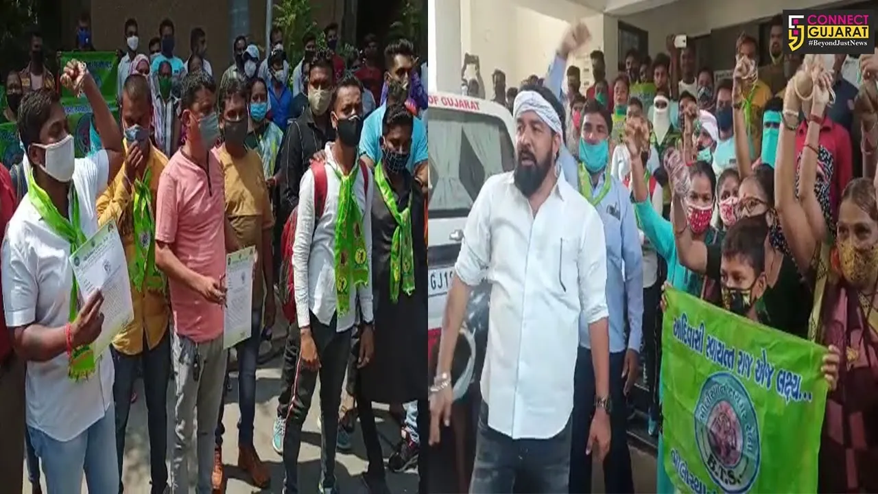 સુરત : હાથરસ દુષ્કર્મ મામલે ભીલિસ્તાન ટાઇગર સેનાનો વિરોધ, બંગડીઓ લઈને મહિલાઓ પહોચી કલેક્ટર કચેરી