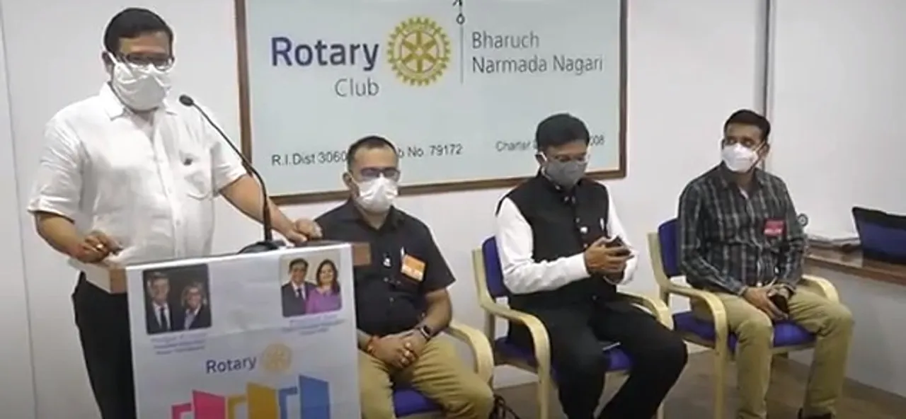 રોટરી ક્લબ ઓફ ભરૂચ નર્મદા નગરીની ડિસ્ટ્રિક્ટ ગવર્નરે મુલાકાત લીધી