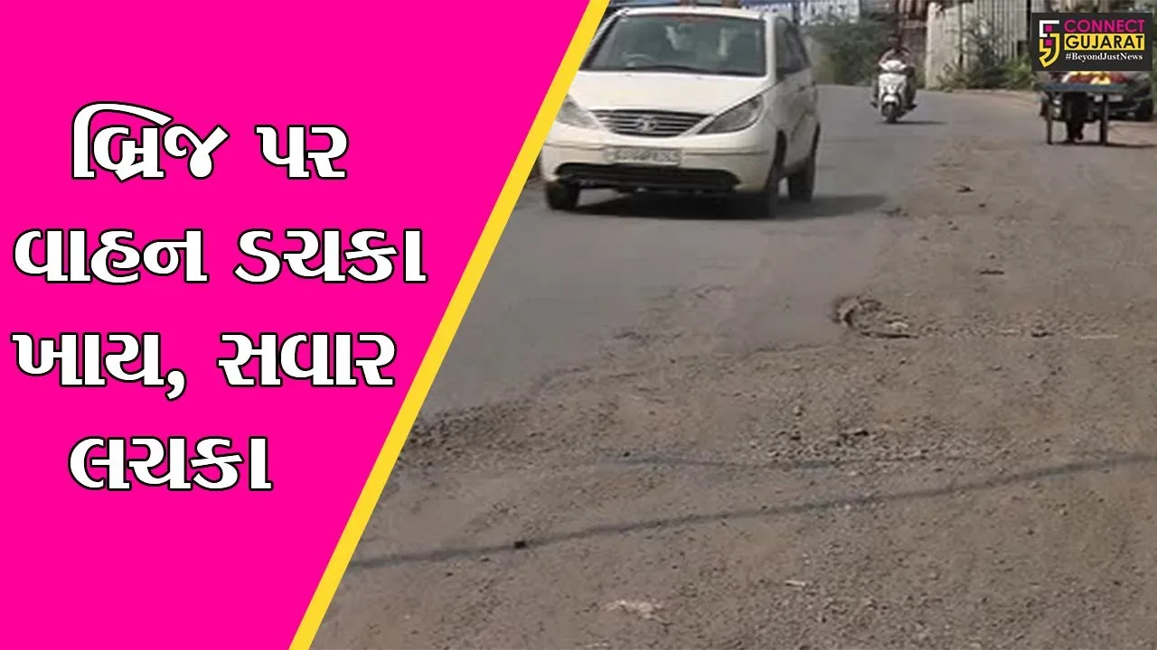 ભરૂચ : ચાર વર્ષ પહેલાં નિર્મિત ભૃગુઋષિ બ્રિજ પર ગાબડાં, માર્ગોએ કહાવતને સાચી ઠેરવી