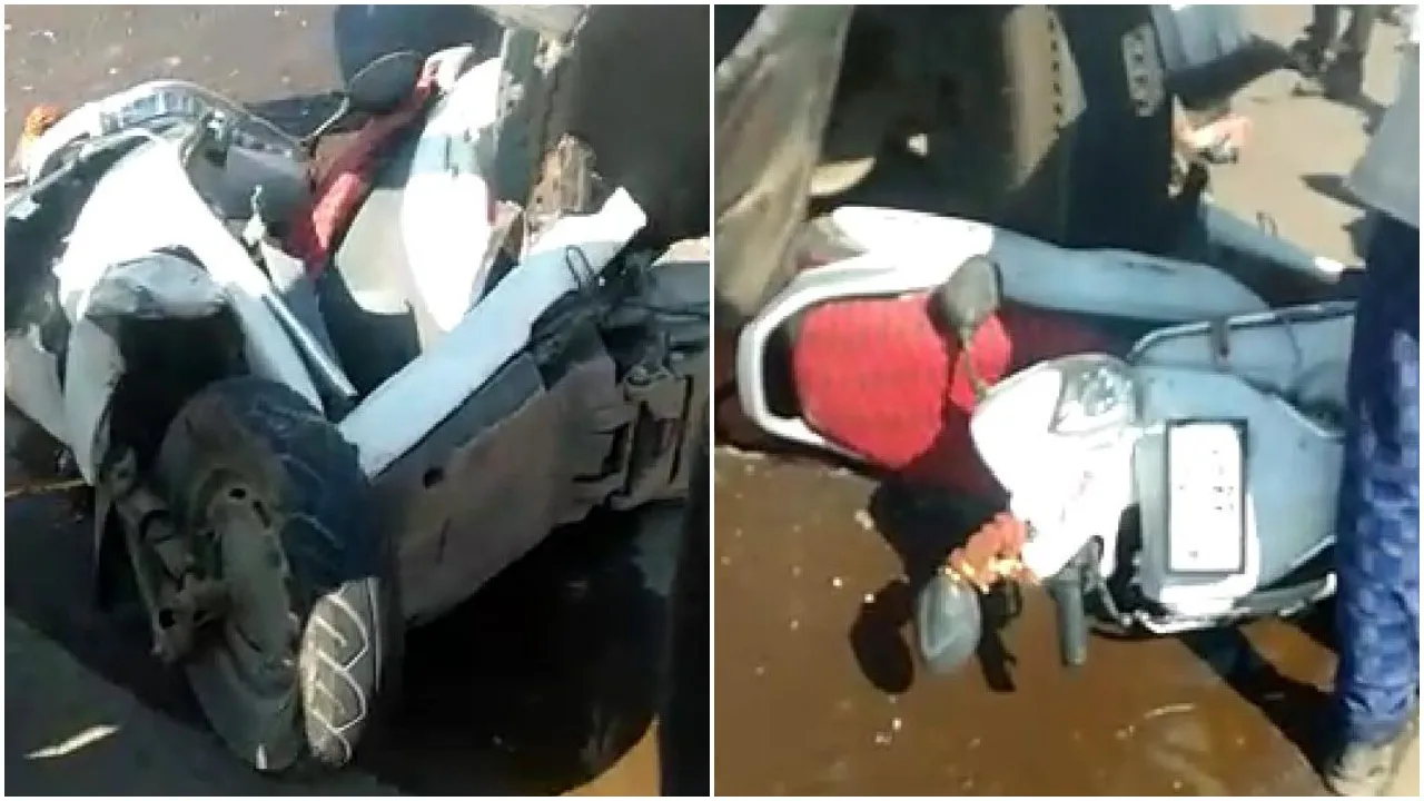 અંકલેશ્વર : રાજપીપળા ચોકડી નજીક માર્ગ પસાર કરતાં મોપેડ ચાલકને કન્ટેનરે ટક્કર મારી પહોંચાડી ગંભીર ઇજા