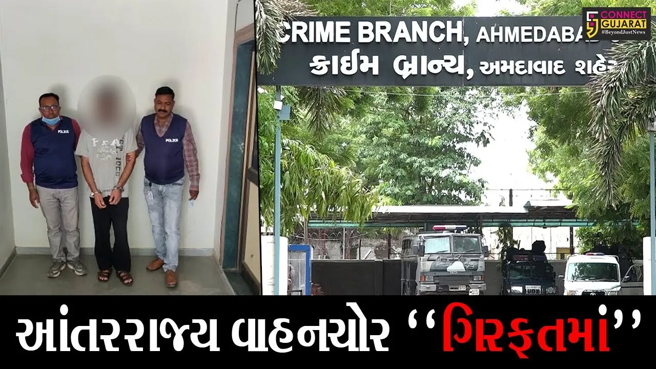 અમદાવાદ: અનેક રાજ્યોમાં વાહન ચોરી કરી તરખાટ મચાવનાર આંતરરાજ્ય આરોપી ઝડપાયો